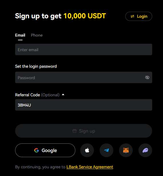 LBank referral code